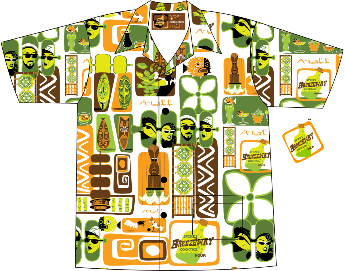 Spikes Breezeway Aloha Shirt by Mcbiff | MCBIFF